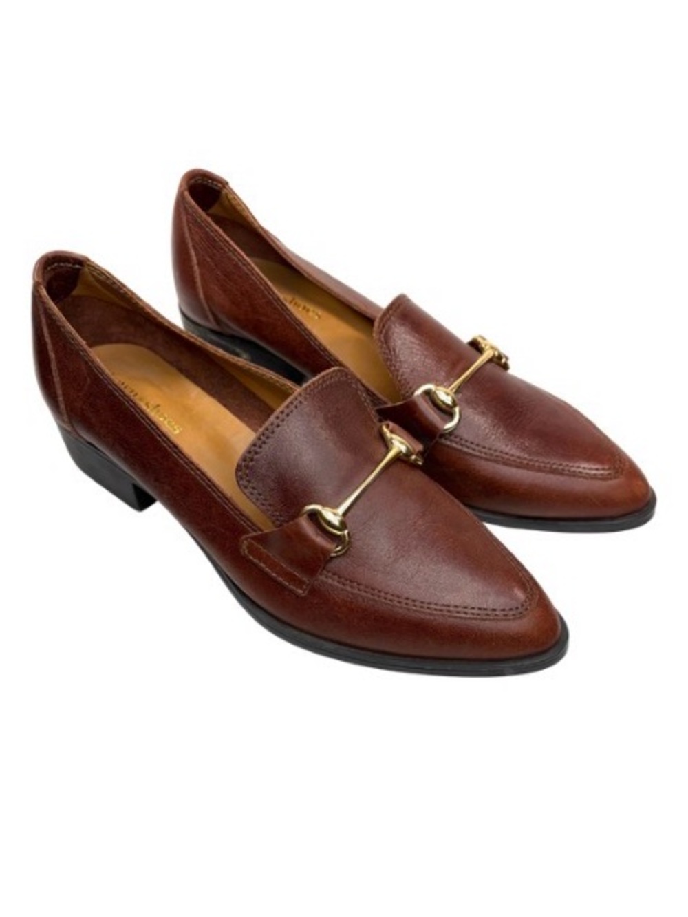 Town Shoes Cognac Leather Loafers | 37